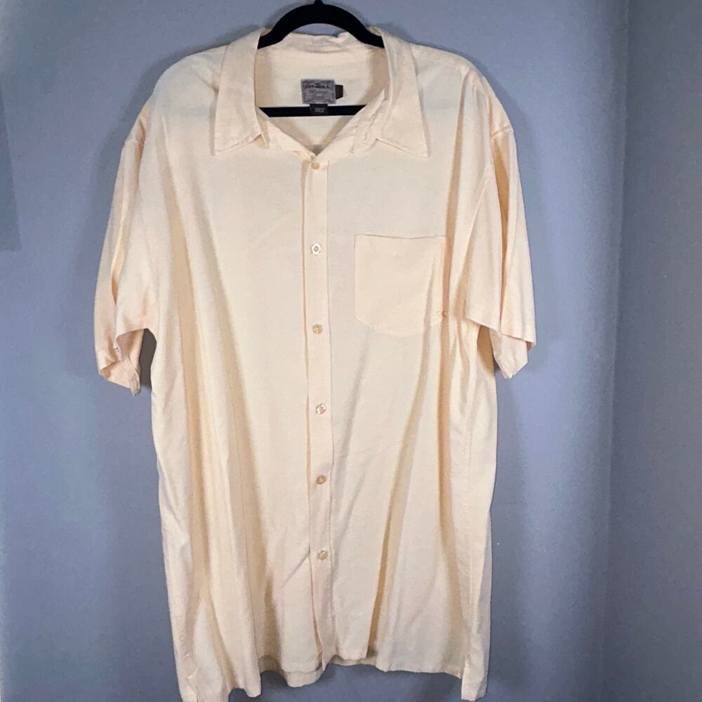 O'Neill Heritage Series, Butter Yellow Men's SS Button Up, Sz XL